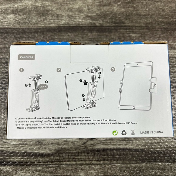 Cell Phone / Tablet Holder for Bicycles / Exercise Bikes / Motorcycle / ATV Etc - Picture 2 of 9